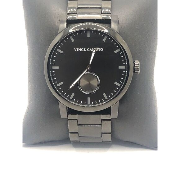 Vince Camuto VC1109 Unisex Stainless Steel Analog Black Dial Quartz Watch OP302 - Picture 1 of 9